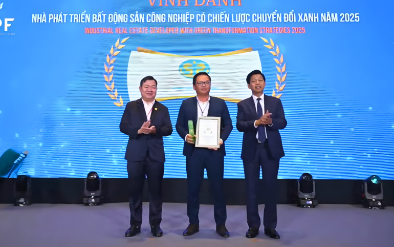 Hoàng Quân Bình Thuận được vinh danh “Nhà phát triển bất động sản công nghiệp có chiến lược phát triển xanh 2025” tại VIPF Green Future Awards